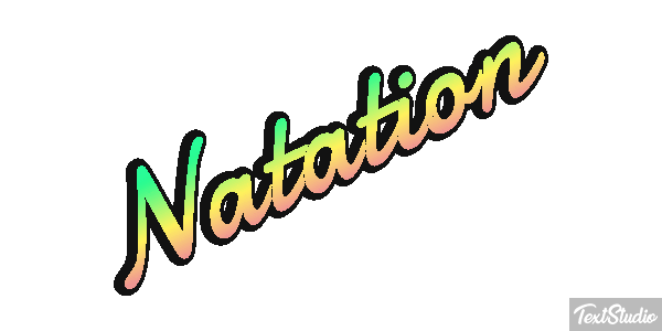 Natation Effet de texte