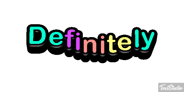 Definitely Text effect