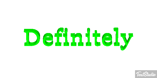 Definitely Text effect