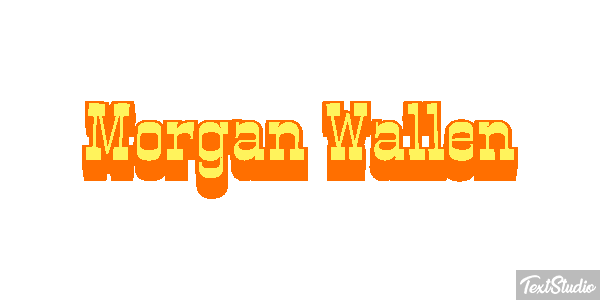 Morgan Wallen Text effect