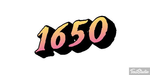 1650 Text effect