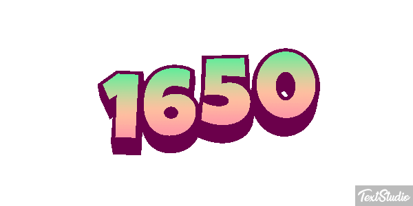 1650 Text effect