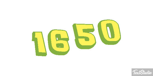 1650 Text effect