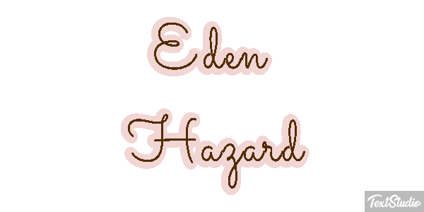 Eden Hazard Text effect