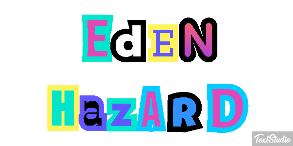 Eden Hazard Text effect