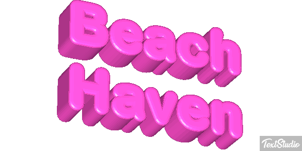 Beach Haven Efecto de texto
