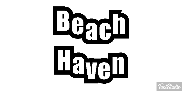 Beach Haven Efecto de texto