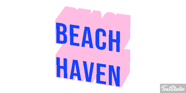 Beach Haven Efecto de texto
