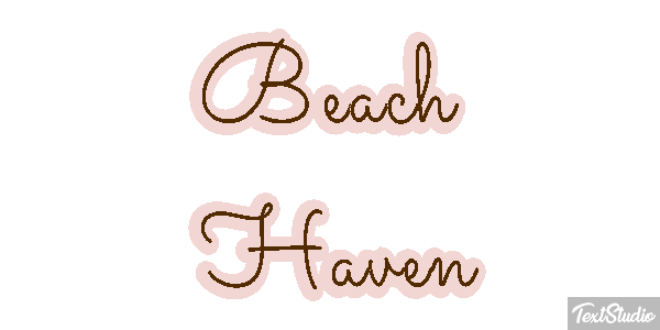 Beach Haven Efecto de texto