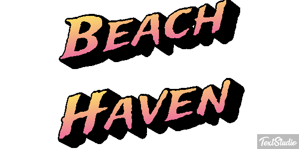 Beach Haven Efecto de texto