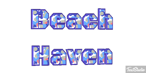 Beach Haven Efecto de texto