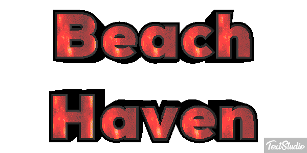 Beach Haven Efecto de texto