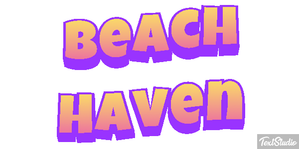 Beach Haven Efecto de texto
