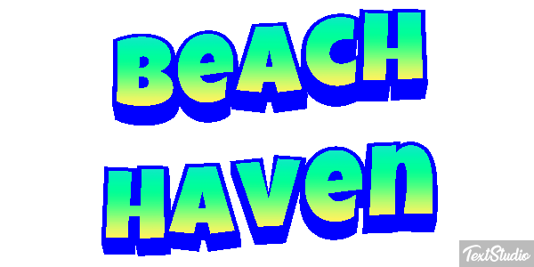 Beach Haven Efecto de texto