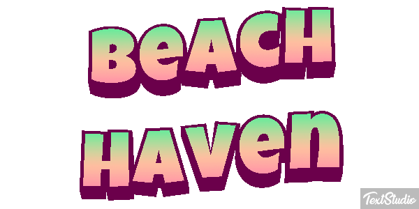 Beach Haven Efecto de texto