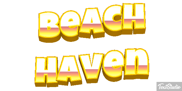 Beach Haven Efecto de texto
