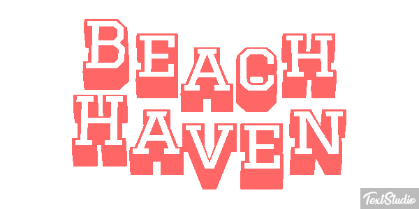 Beach Haven Efecto de texto