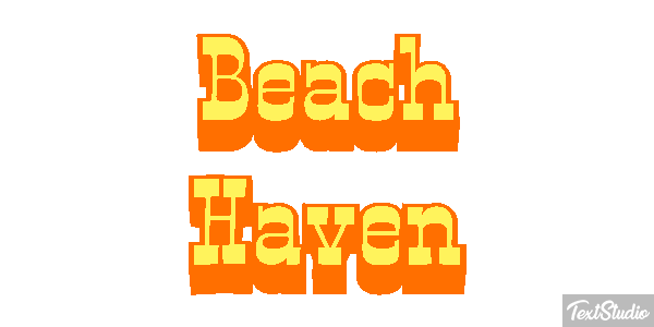 Beach Haven Efecto de texto
