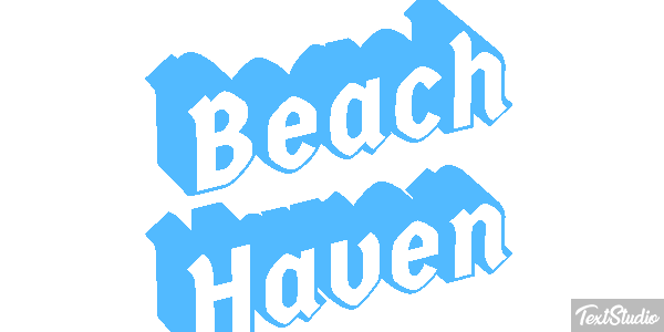 Beach Haven Efecto de texto