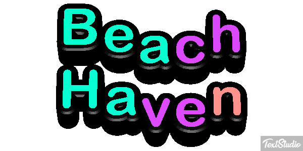 Beach Haven Efecto de texto