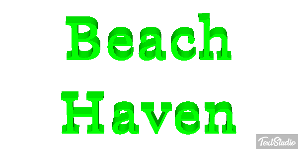 Beach Haven Efecto de texto