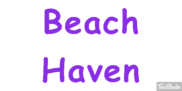 Beach Haven Efecto de texto