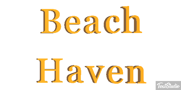 Beach Haven Efecto de texto