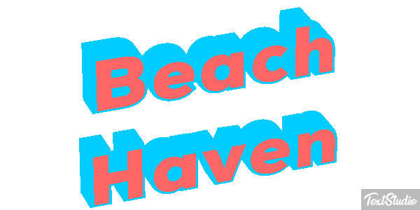 Beach Haven Efecto de texto