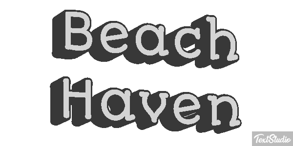 Beach Haven Efecto de texto