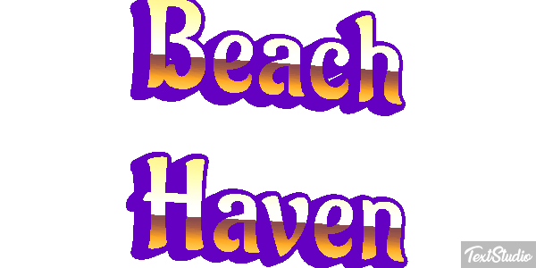 Beach Haven Efecto de texto