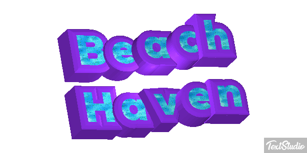 Beach Haven Efecto de texto