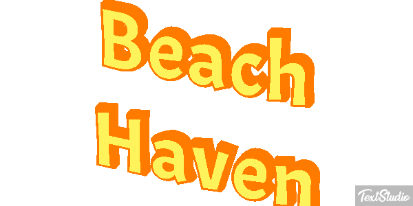 Beach Haven Efecto de texto