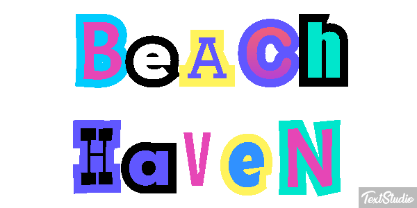 Beach Haven Efecto de texto