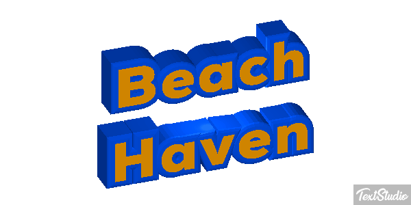 Beach Haven Efecto de texto