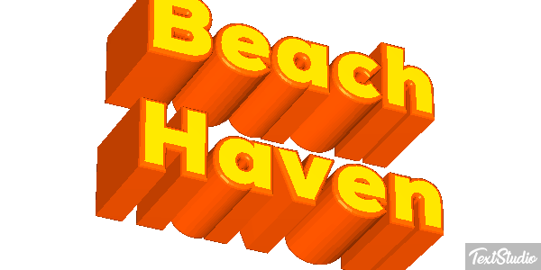 Beach Haven Efecto de texto