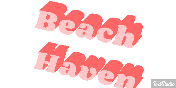 Beach Haven Efecto de texto