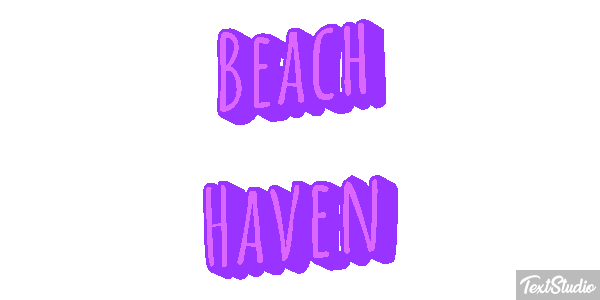 Beach Haven Efecto de texto