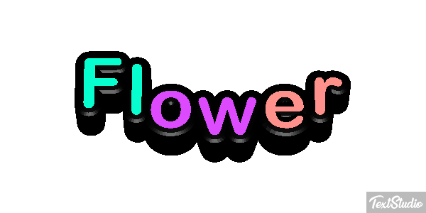 Flower Efecto de texto