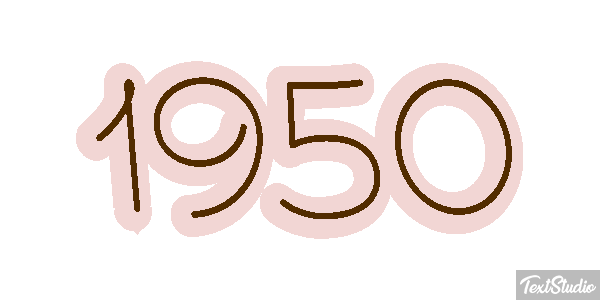 1950 Text effect