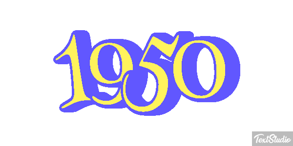 1950 Text effect