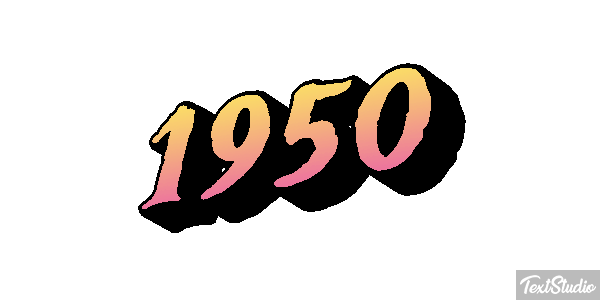 1950 Text effect