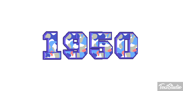 1950 Text effect