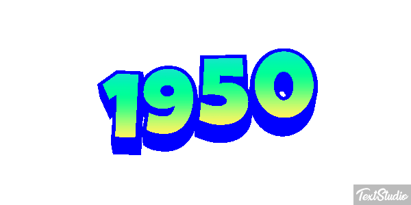 1950 Text effect