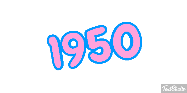 1950 Text effect
