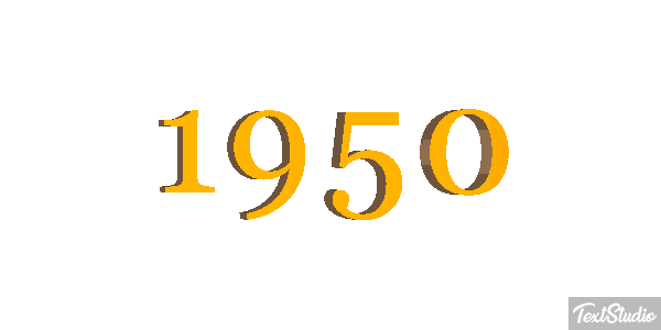 1950 Text effect
