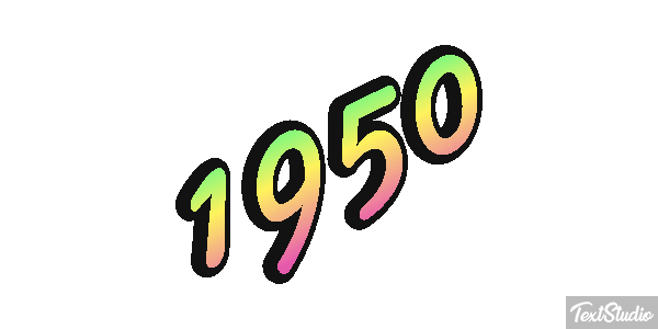 1950 Text effect