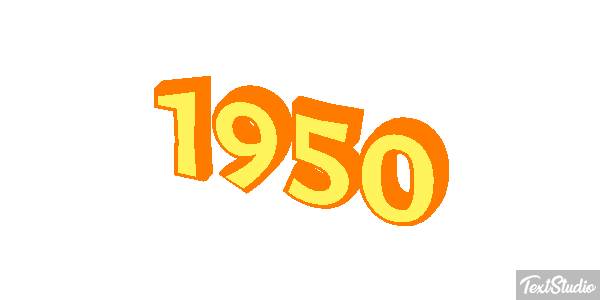 1950 Text effect