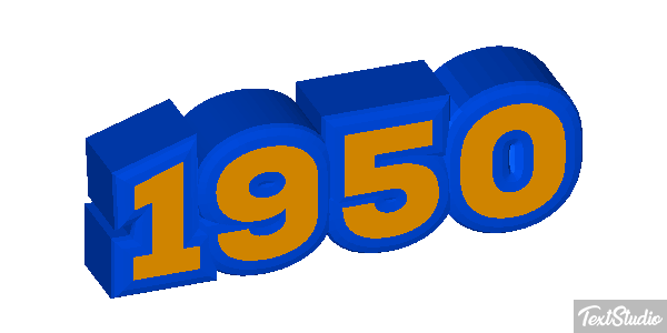 1950 Text effect