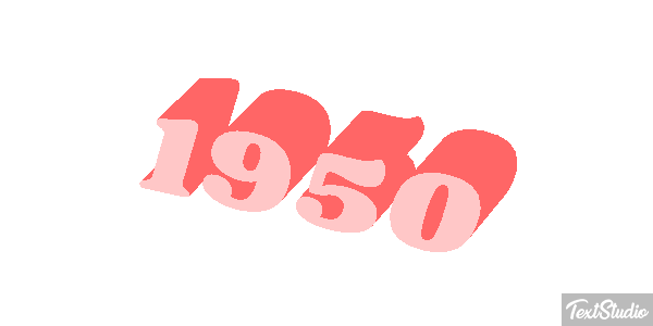 1950 Text effect