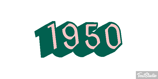 1950 Text effect